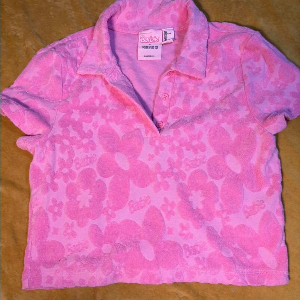 Forever 21 Barbie Pink top! Size large!
